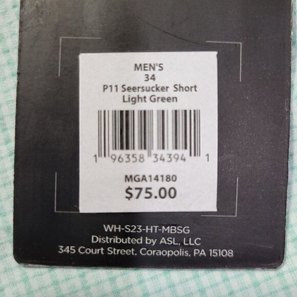 Walter Hagen Shorts Men Size 34 Seersucker Golf Gripper Stretch Waistband Green - Picture 15 of 15